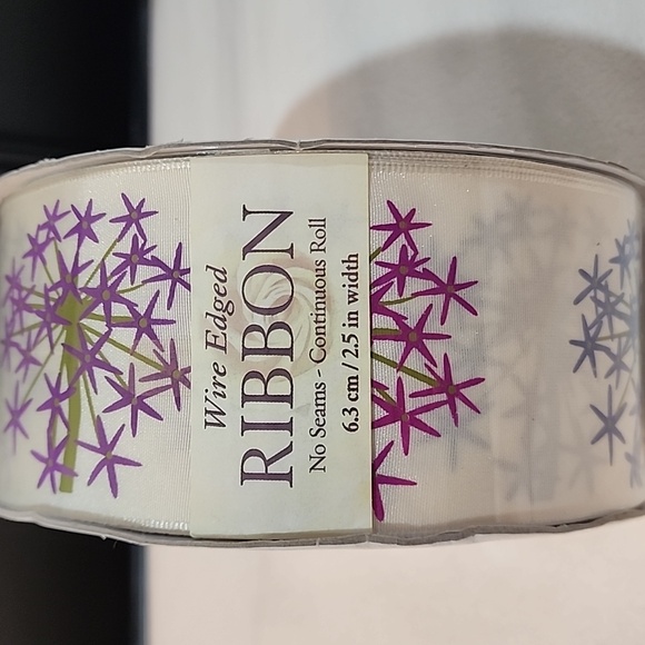 3 Rolls Kirkland Wire-edged Hot Pink/Purple/Violet Ribbon 2-1/2" wide 148 yds - Picture 8 of 9